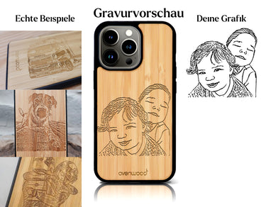 INDIVIDUELL iPhone 13 Pro Bambus-Kunststoff